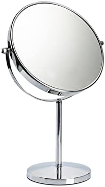 15 Tall Classic Round Magnifying Makeup Mirror with 1X10X and Swivel Stand