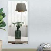 Acrylic Mirror Wall Sticker Silver 23x39 Inches