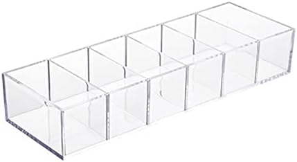Modern Sleek Acrylic Cosmetic Organizer with 6 Compartments 1