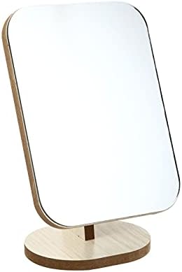 JOEBO Wooden Rotating Desktop Makeup Mirror