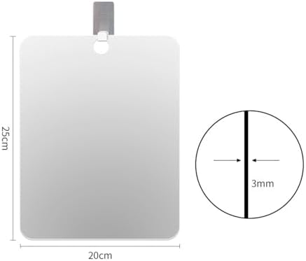 Anti Fog Shower Mirror 20x25cm with Hanging Holes