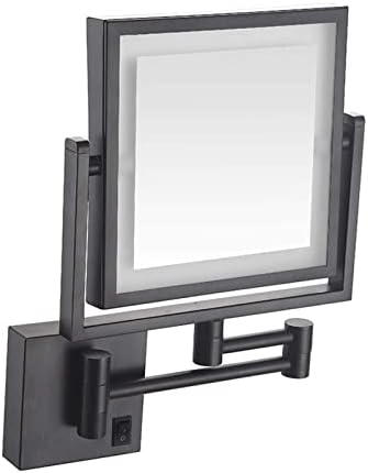 DEIHGE 8 Inch LED Wall-Mounted Makeup Mirror with 3X Magnifying