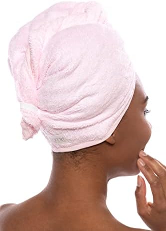 Texere Silk Viscose Bamboo Cotton Hair Towel - Barely Pink