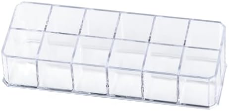 12-Slot Acrylic Lipstick Organizer Case
