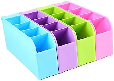 FOMIYES Desktop Makeup Organizer 4 Compartments Pp Material Case