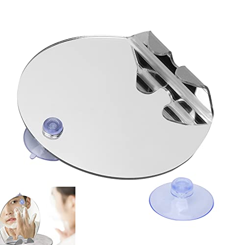 Fogless Round Shower Mirror with Suction Hook