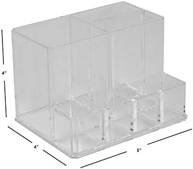 Home Basics Clear Shatter-Resistant Makeup Organizer
