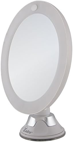 Zadro 10X Magnification LED Vanity Wall Mount Makeup Mirror White