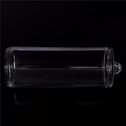 Teensery Clear Round Makeup Cotton Storage Box Organizer