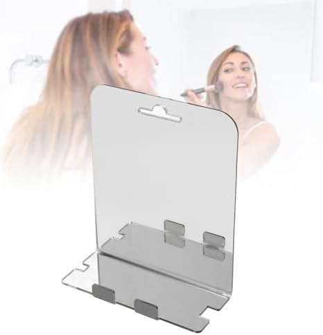 Fogless Shower Mirror with Shelf and Hook