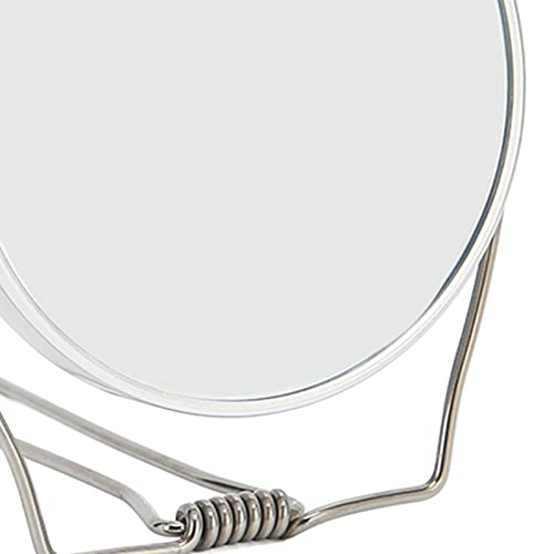 FILFEEL 2 Sided Vanity Mirror with 360 Degree Rotation and Foldable Stand
