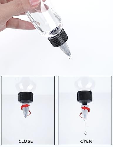 20 Pcs 2oz Clear Squeeze Bottles with Twist Top Cap