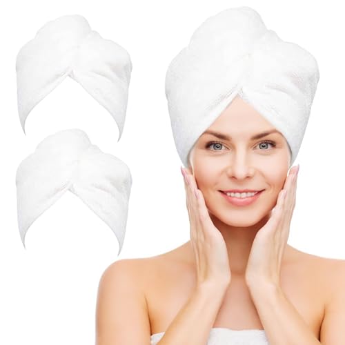 NEXCOVER Hair Towel Microfiber 2 Pack 1