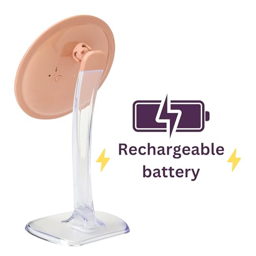 JERDON Lighted Makeup Mirror with 5X Magnification