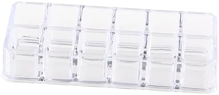 12-Slot Clear Acrylic Lipstick Display Rack