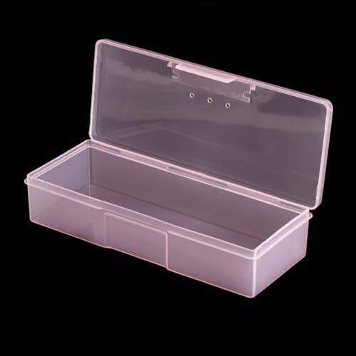 GSHLLO 2 Pcs Clear Plastic Nail Art Storage Box