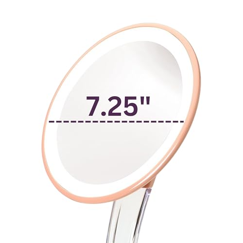 JERDON Lighted Makeup Mirror with 5X Magnification