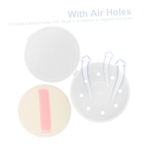 2pcs Transparent Powder Puff Holder Case for Travel
