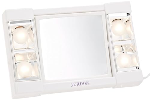 JERDON Two-Sided Makeup Mirror with 3X Magnification