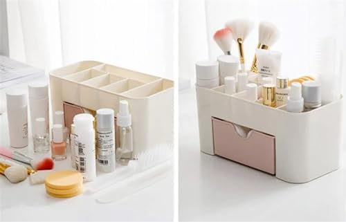 Pink Stackable Cosmetic Storage Organizer with Drawer