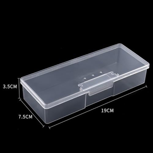 GSHLLO 2 Pcs Clear Plastic Nail Art Storage Box