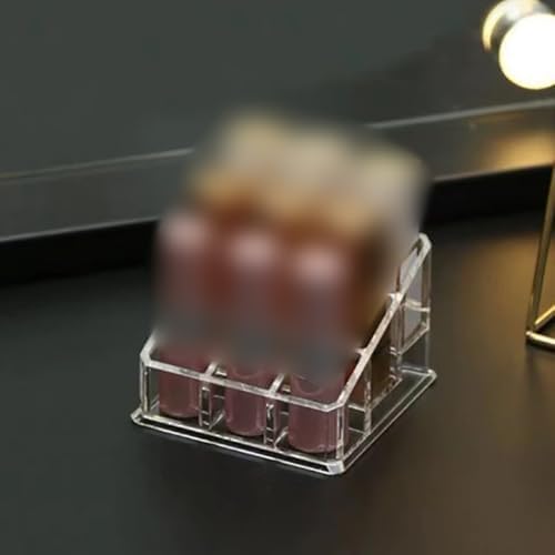 GSHLLO Clear Acrylic Lipstick Holder 3 Rows 9 Slots 1