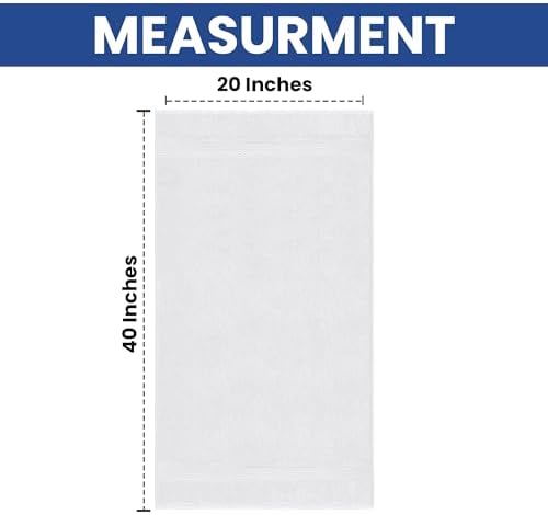 Linteum Luxury Hair Towels 100 Cotton 20x40 Inches Pack of 6