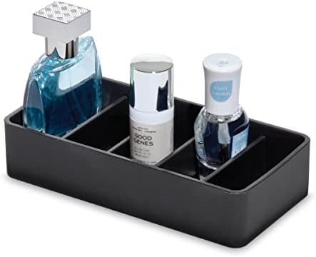 iDesign Sarah Tanno 5 Slot Cosmetic Drawer Organizer Black