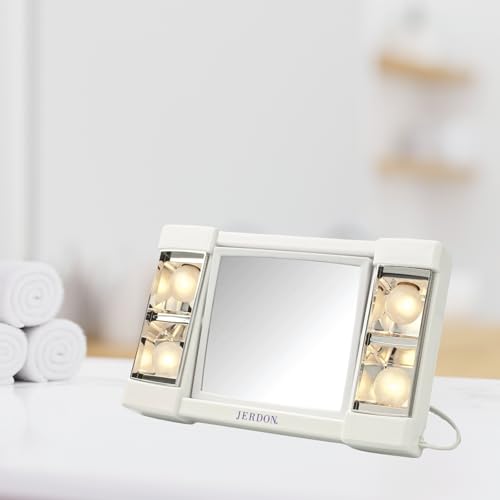 JERDON Two-Sided Makeup Mirror with 3X Magnification
