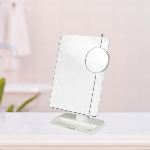 Jerdon 8x11 Lighted Vanity Mirror with 10X Magnification