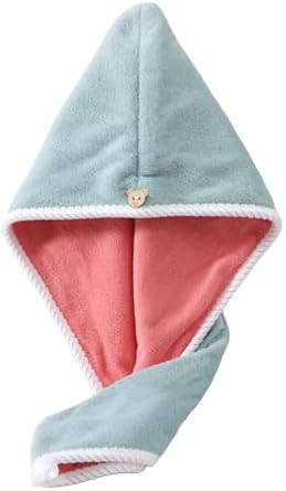 XPZKAIYUE Microfiber Hair Towel Wrap for Women and Kids Pink Green