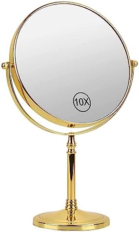 Ohotecy 8 Inch 1X10X Double-Sided Swivel Makeup Mirror Chrome Finish