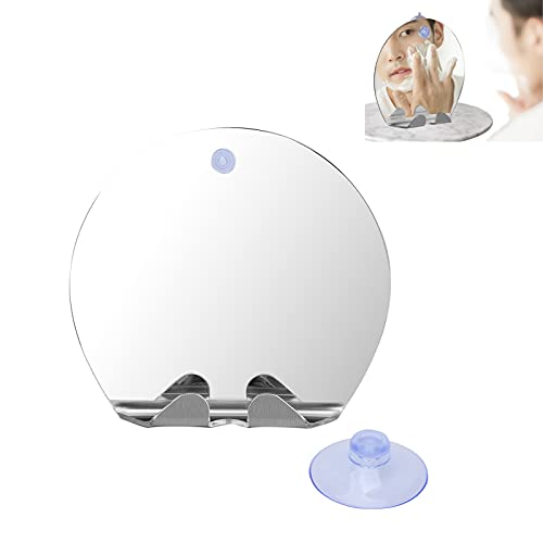 Fogless Round Shower Mirror with Suction Hook
