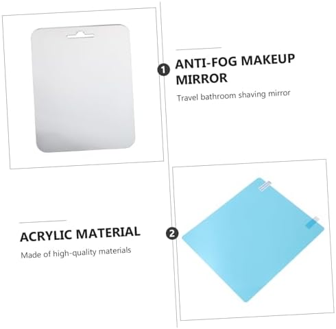 Fog-Proof Acrylic Mirror for Shaving and Makeup