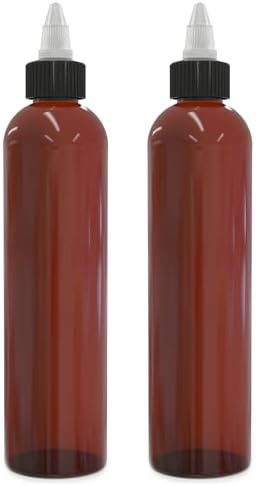 BRIGHTFROM Twist Top Squeeze Bottles 8 OZ BPA-Free Refillable Amber