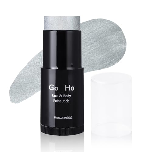 Go Ho Cream-Blendable Silver Face Paint Stick 106 oz