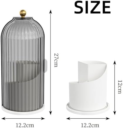 Concealed Toothbrush Holder with Sliding Lid and 360 Rotating Design