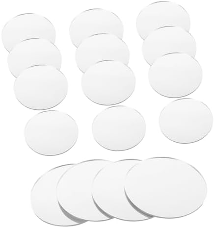 20pcs Round Acrylic Mirror Sheets for Makeup Wall Travel Vanity