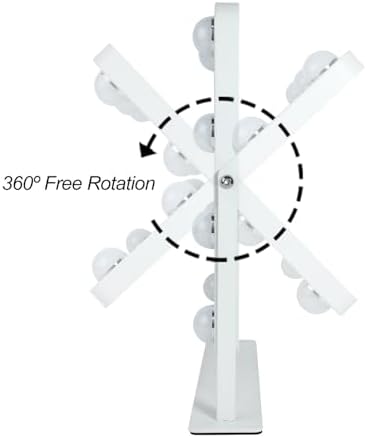 YEKKOPT Lighted Vanity Mirror with 9 LED Bulbs and 360 Rotation 1