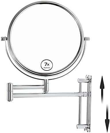 GRASKY 10x Magnifying Wall Mirror with Lights