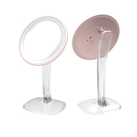 JERDON Lighted Makeup Mirror with 5X Magnification