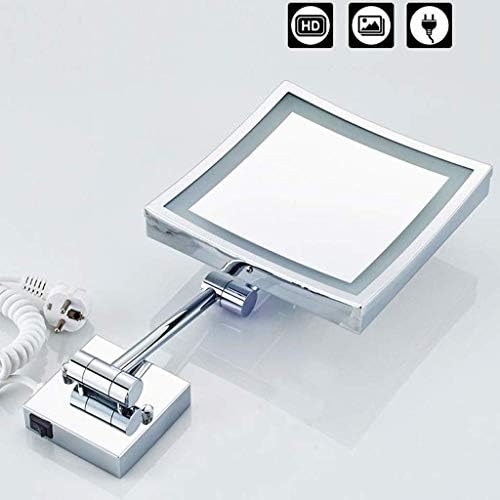 DEIHGE Makeup Mirror 3X Magnification Wall Mounted LED Lighted Vanity Mirror