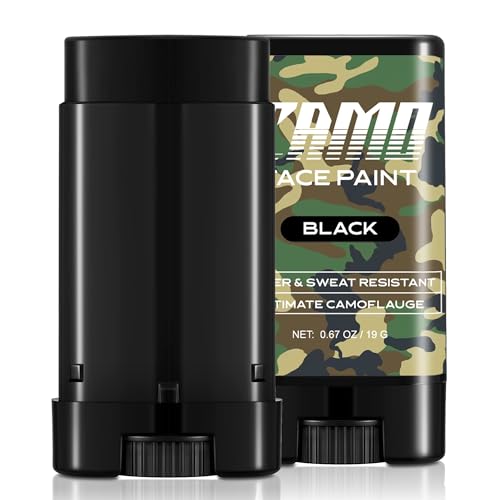 CCbeauty Black Camo Face Paint Stick - Sports Eye Black Halloween Makeup
