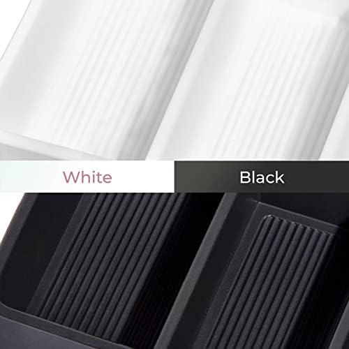 iDesign Sarah Tanno 4 Slot Silicone Cosmetic Drawer Organizer White