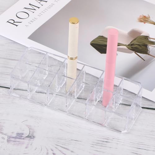 12-Slot Acrylic Lipstick Organizer Case
