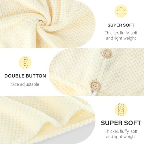 MaopaoBeauty Super Absorbent Hair Towel Wrap with Pineapple Plaid Design