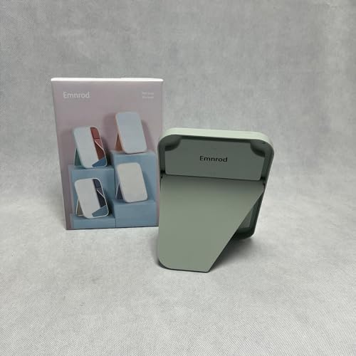 Emnrod Portable Folding Makeup Mirror with Stand Green