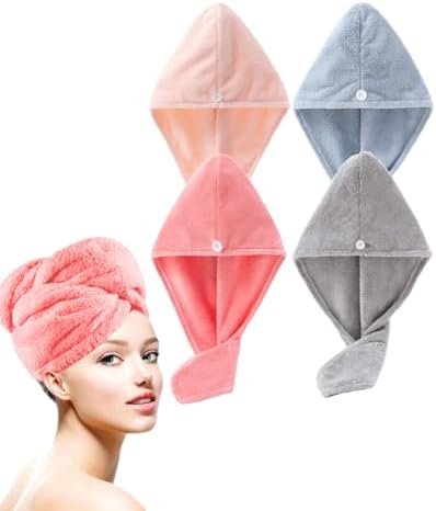 Lumimi 4-Piece Quick Dry Hair Towel Set
