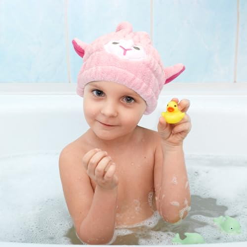 Unaone 2 PCS Microfiber Hair Drying Towel for Kids Girls
