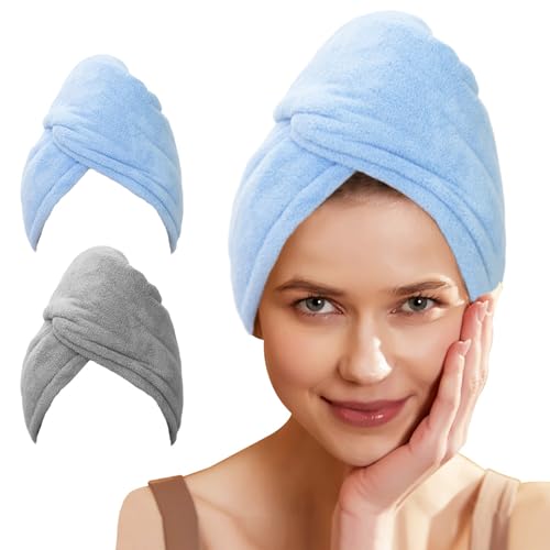 2 Pack Women Microfiber Hair Drying Towel Wrap